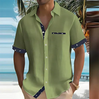 Aria | Men's Short Sleeve Summer Shirt | Breathable, Lightweight | S–3XL