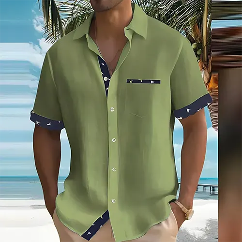 Aria | Men's Short Sleeve Summer Shirt | Breathable, Lightweight | S–3XL