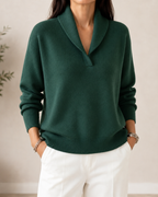 Jolie | Women's V-Neck Jumper | Soft Knit, Wrap Neckline | All-Season