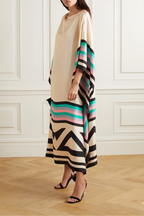 Linnea | Women Geometric Print Kaftan Batwing Sleeve Maxi Dress