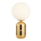 Opal | Table Lamp | Hand-Blown Glass, Nordic Style | Gold & Black