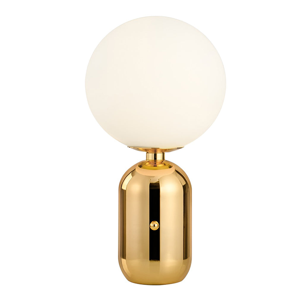 Opal | Table Lamp | Hand-Blown Glass, Nordic Style | Gold & Black