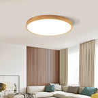 Delphine | Flush Mount Ceiling Light | Nordic Solid Wood, Round LED | 30CM