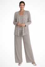 Lena | Women's Evening Set | Three-Piece, Wide-Leg Trousers | XS–2XL