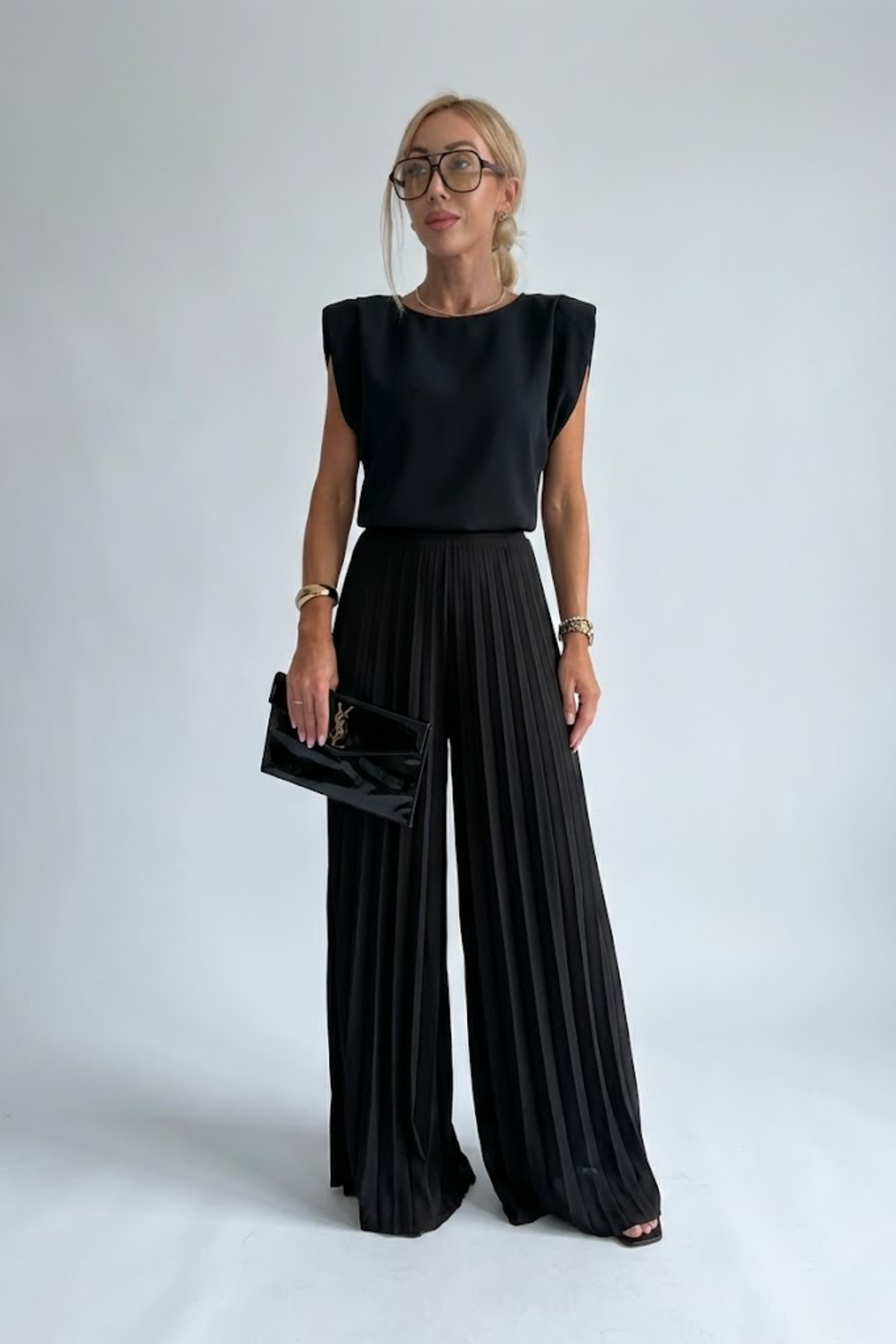 Neela | Women's Two-Piece Set | Wide-Leg Trousers, Sleeveless Top