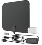 Anouk | HDTV Antenna | 300-Mile Range, Signal Booster | Black, Indoor