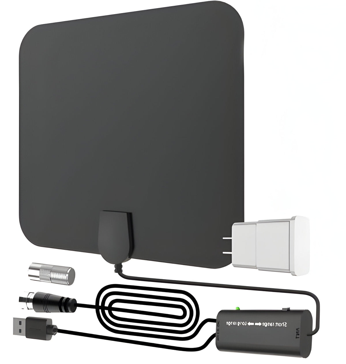 Anouk | HDTV Antenna | 300-Mile Range, Signal Booster | Black, Indoor