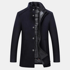 Rhea | Men's Wool Coat | Stand Collar, Quilted Lining | Autumn Winter