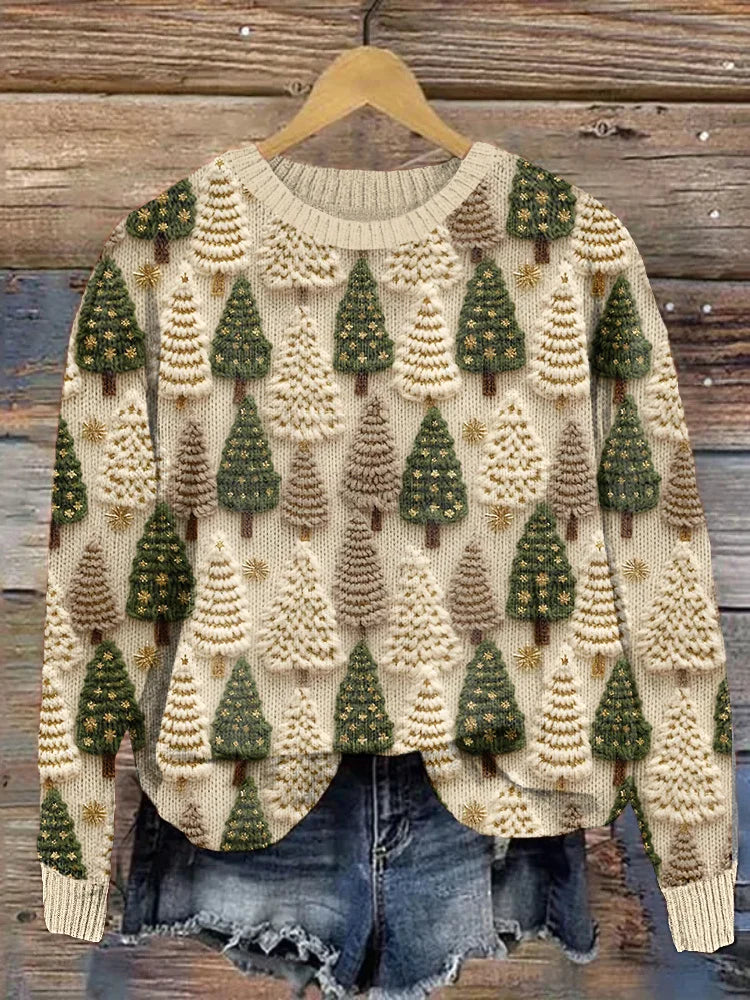 Christmas Jumper Women Soft Touch Knit Festive Winter Sweater