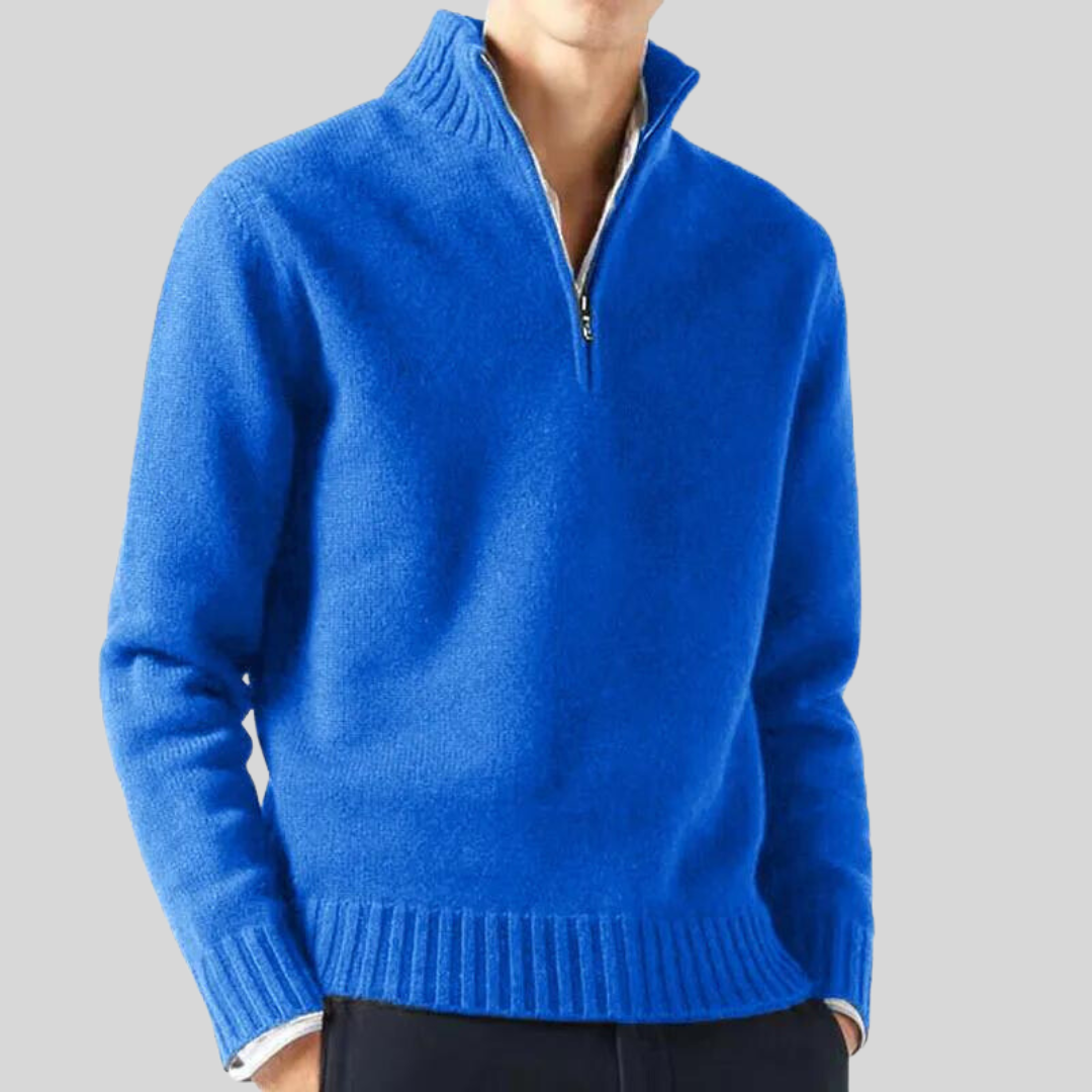 Calla | Men's Half-Zip Pullover Sweater | Wool Blend, Warm