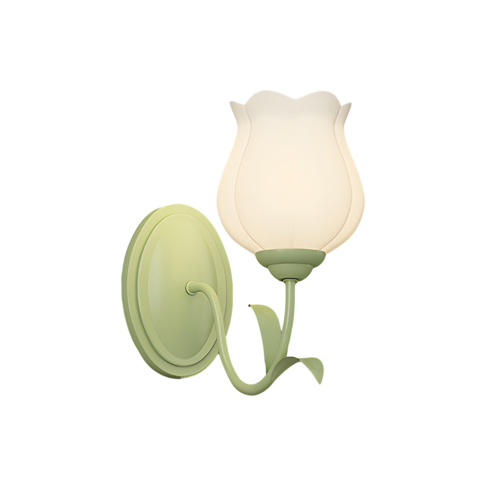 Eira | Wall Lamp | Floral Glass, 3-Step Dimmable, Green | 1 or 2 Light