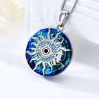 Faline | Evil Eye Necklace | Women's Protection Amulet | Silver & Blue