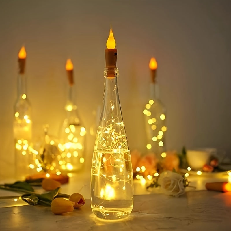 Christmas LED String Lights Battery Powered Bottle Cork Lights 10 Pack