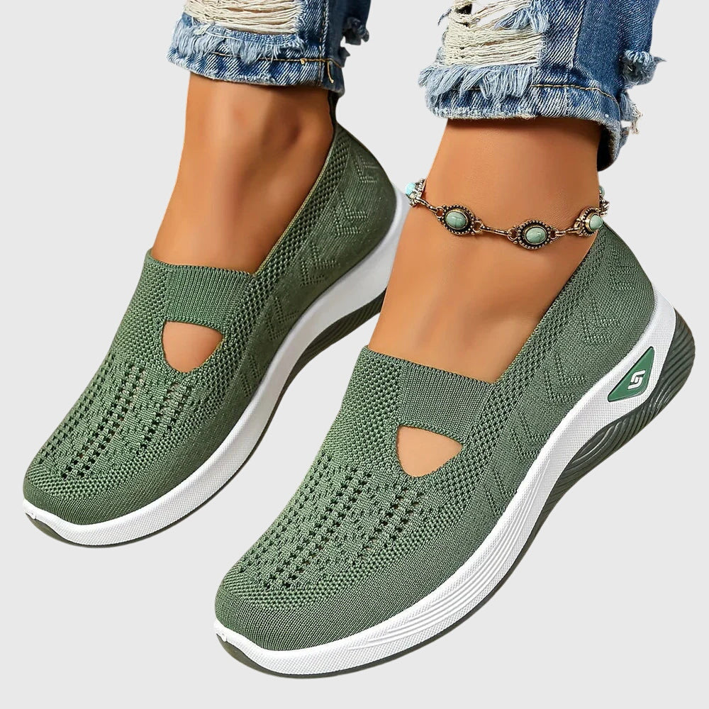 Greta | Women's Orthopaedic Slip-On Shoes | Knitted, Cushioned Sole, All-Day Comfort