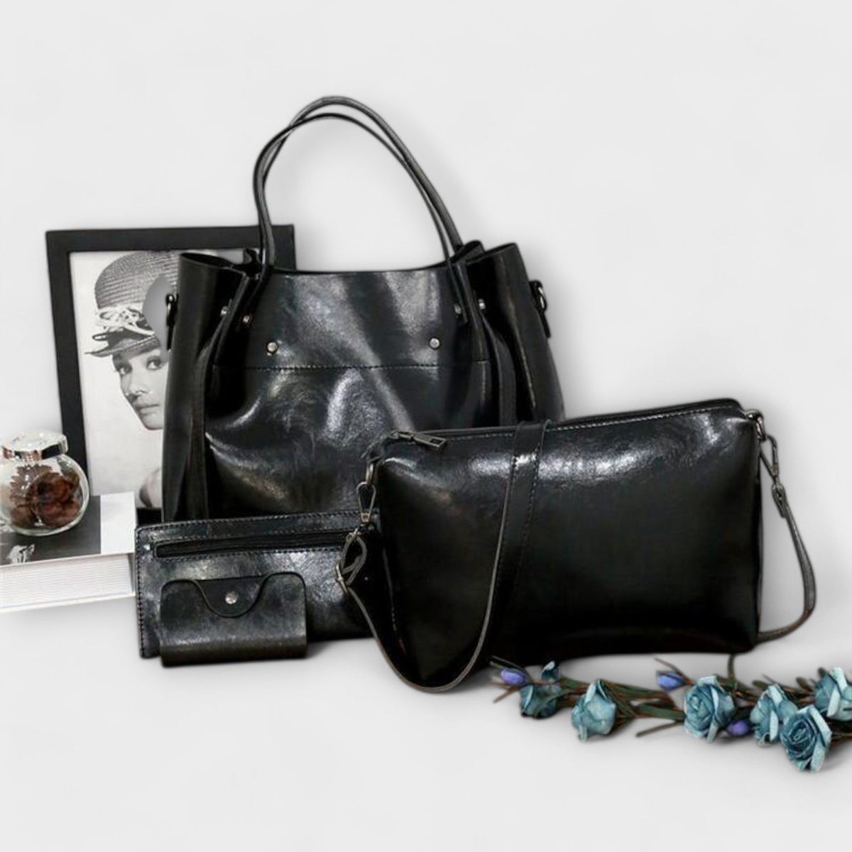 Women 4 Piece Bag Set Vintage