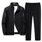 Men 2 piece tracksuit set casual matching top and trousers