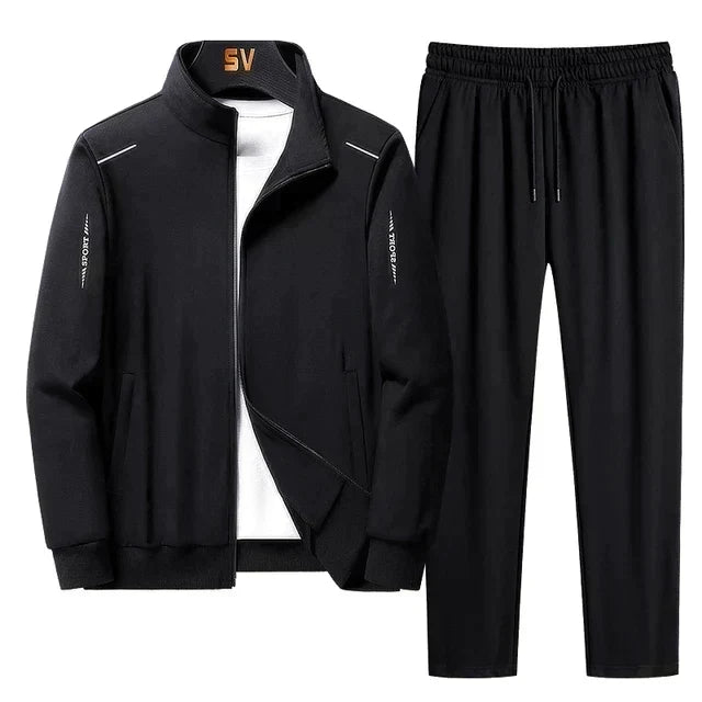 Men 2 piece tracksuit set casual matching top and trousers