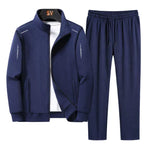 Men 2 piece tracksuit set casual matching top and trousers