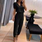 Women 2 Piece Floral Top and Pants Set breathable casual matching outfit
