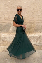Women V-Neck Maxi Dress Party