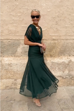 Women V-Neck Maxi Dress Party