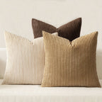 Una | Cushion Cover | Bohemian Rib Stripe, Soft Woven, Zip Closure