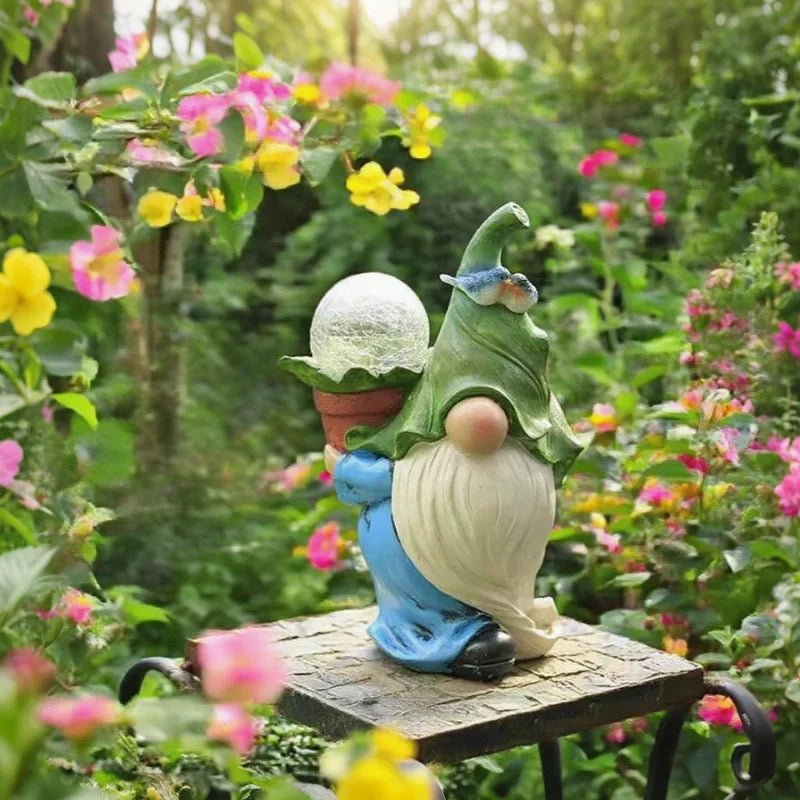 Linnea | Solar Garden Gnomes | Outdoor Decor, Weather-Resistant | Warm White Glow