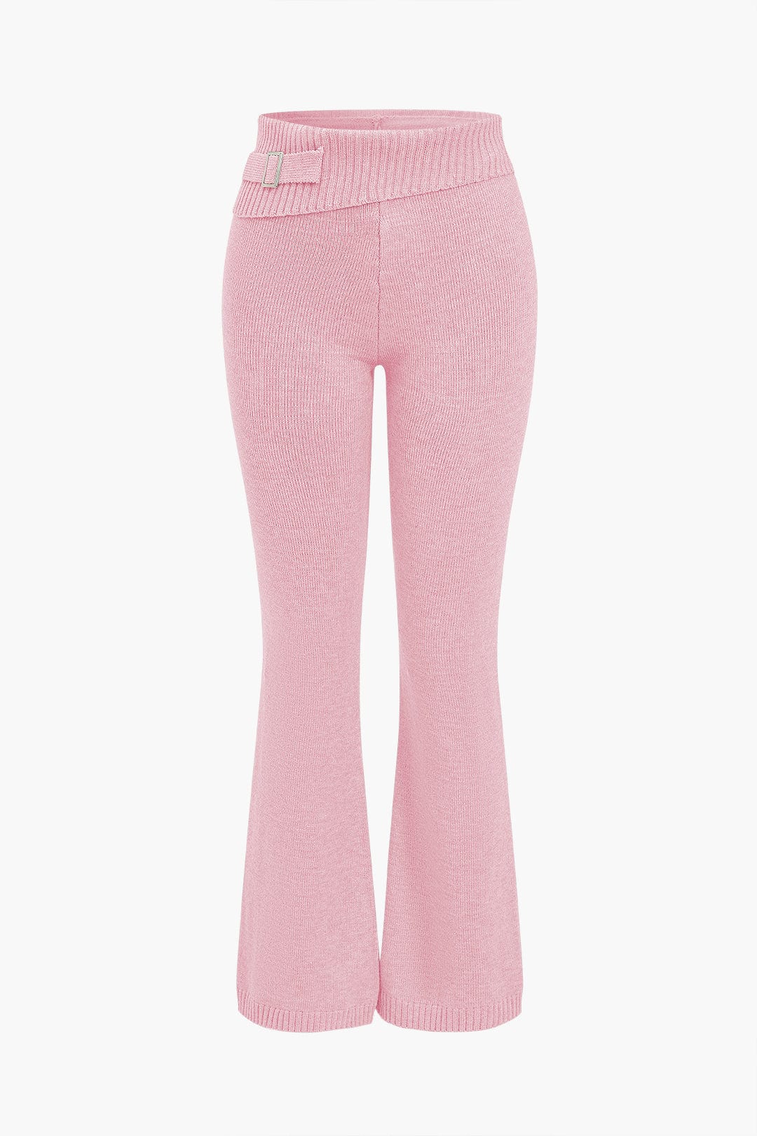Women 2 Piece Knit Hoodie Flared Pants Set