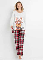 Christmas Pajamas Matching Family Set Cotton Women Men Kids 2 Piece