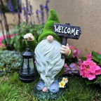 Linnea | Solar Garden Gnomes | Outdoor Decor, Weather-Resistant | Warm White Glow