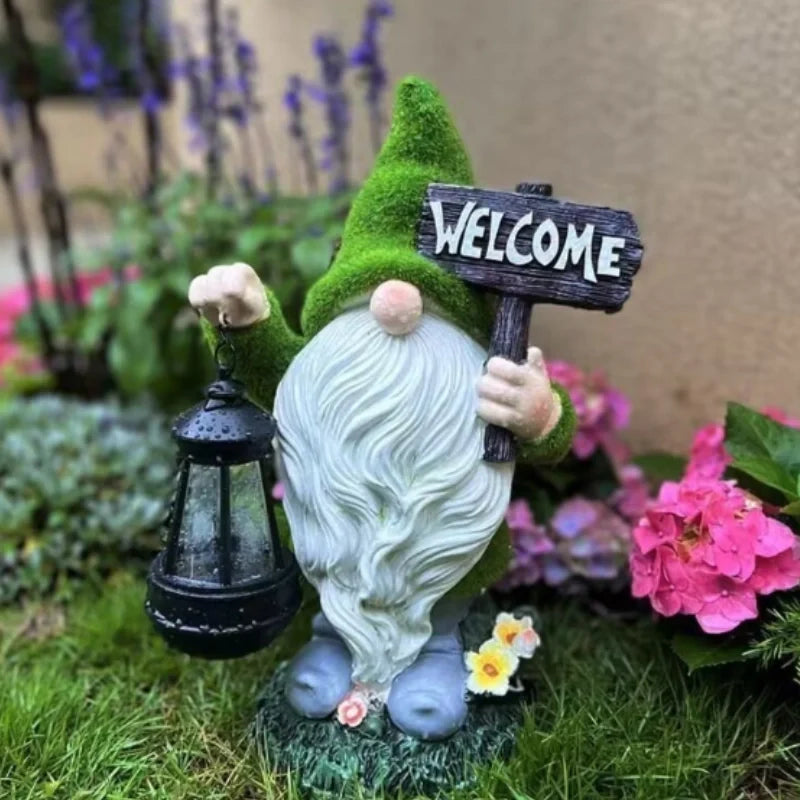 Linnea | Solar Garden Gnomes | Outdoor Decor, Weather-Resistant | Warm White Glow