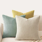 Una | Cushion Cover | Bohemian Rib Stripe, Soft Woven, Zip Closure