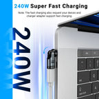 Seraphina | USB-C Fast Charging Adapter 240W | 540° Rotating, USB-C to USB-C | PD 5A