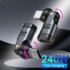 Seraphina | USB-C Fast Charging Adapter 240W | 540° Rotating, USB-C to USB-C | PD 5A
