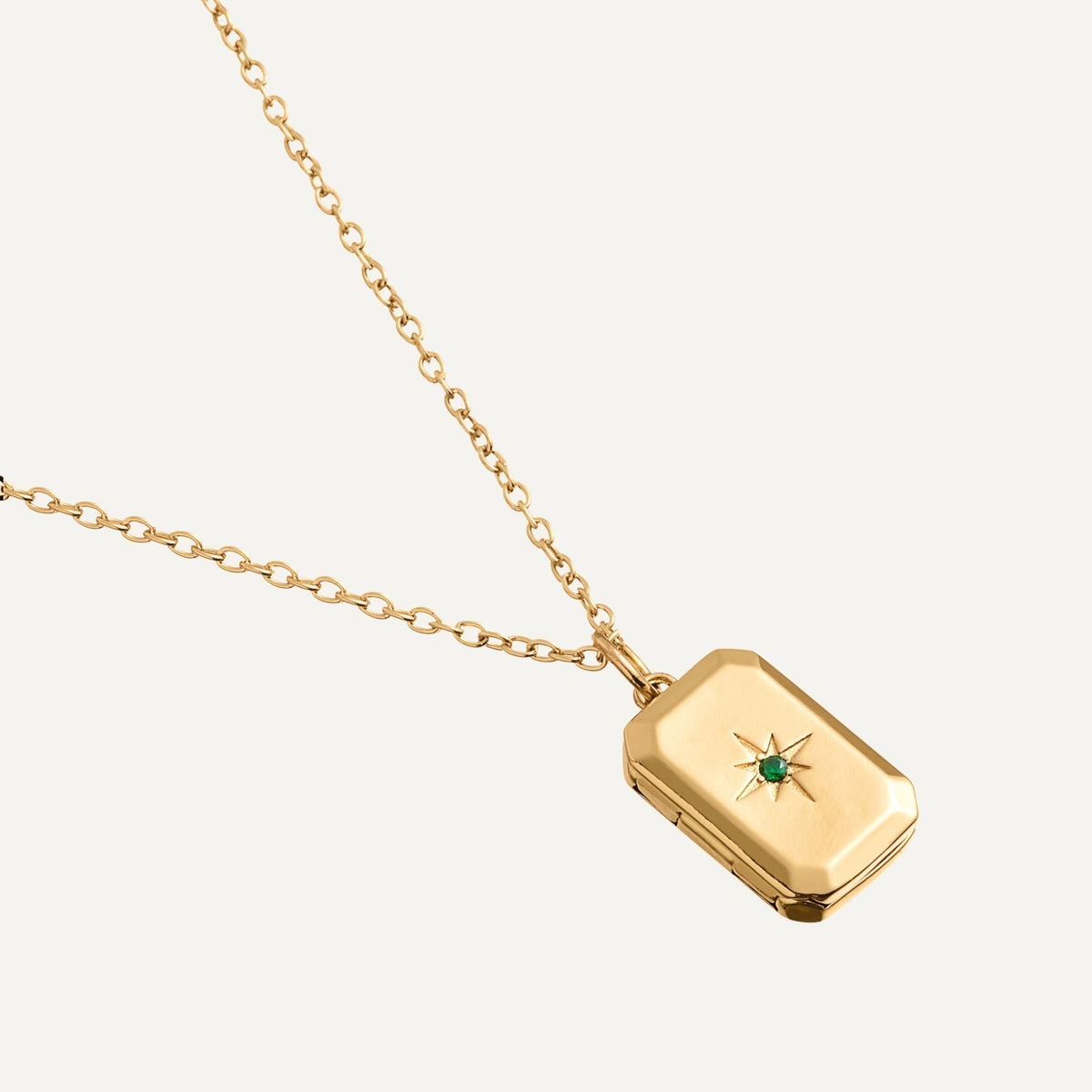 Photo Locket Necklace Birthstone Gold Silver