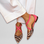 Women Strappy Ballet Flats Crisscross
