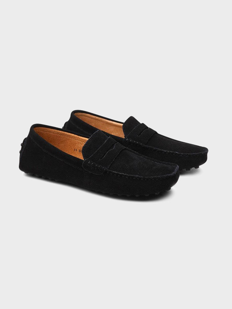 Marlowe | Suede Loafers | Men's Slip-On Boat Shoes | Calf Suede, Laceless
