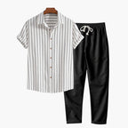 Aria | Men's Linen Set | Shirt & Pants, Breathable Summer Outfit | S–XL