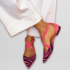 Women Strappy Ballet Flats Crisscross