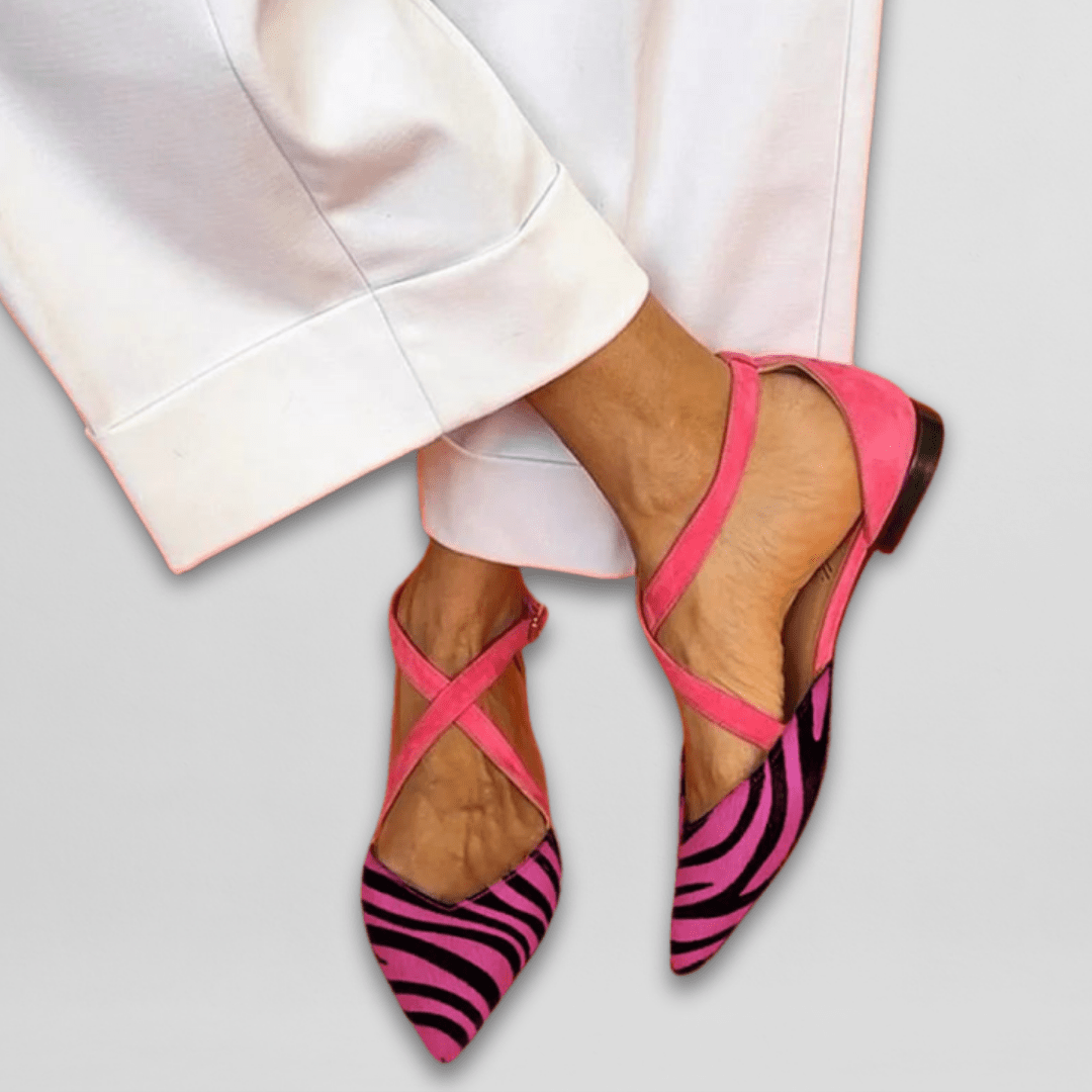 Women Strappy Ballet Flats Crisscross