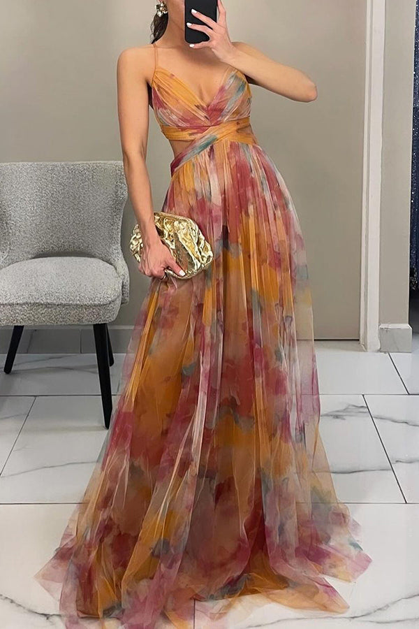 Floral Dress Women Long Maxi Length Flowy Lightweight Breathable