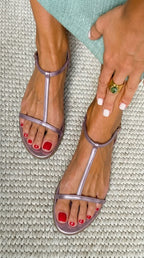 orthopedic sandals women | Minimalist Flat Open Toe T Strap Sandals