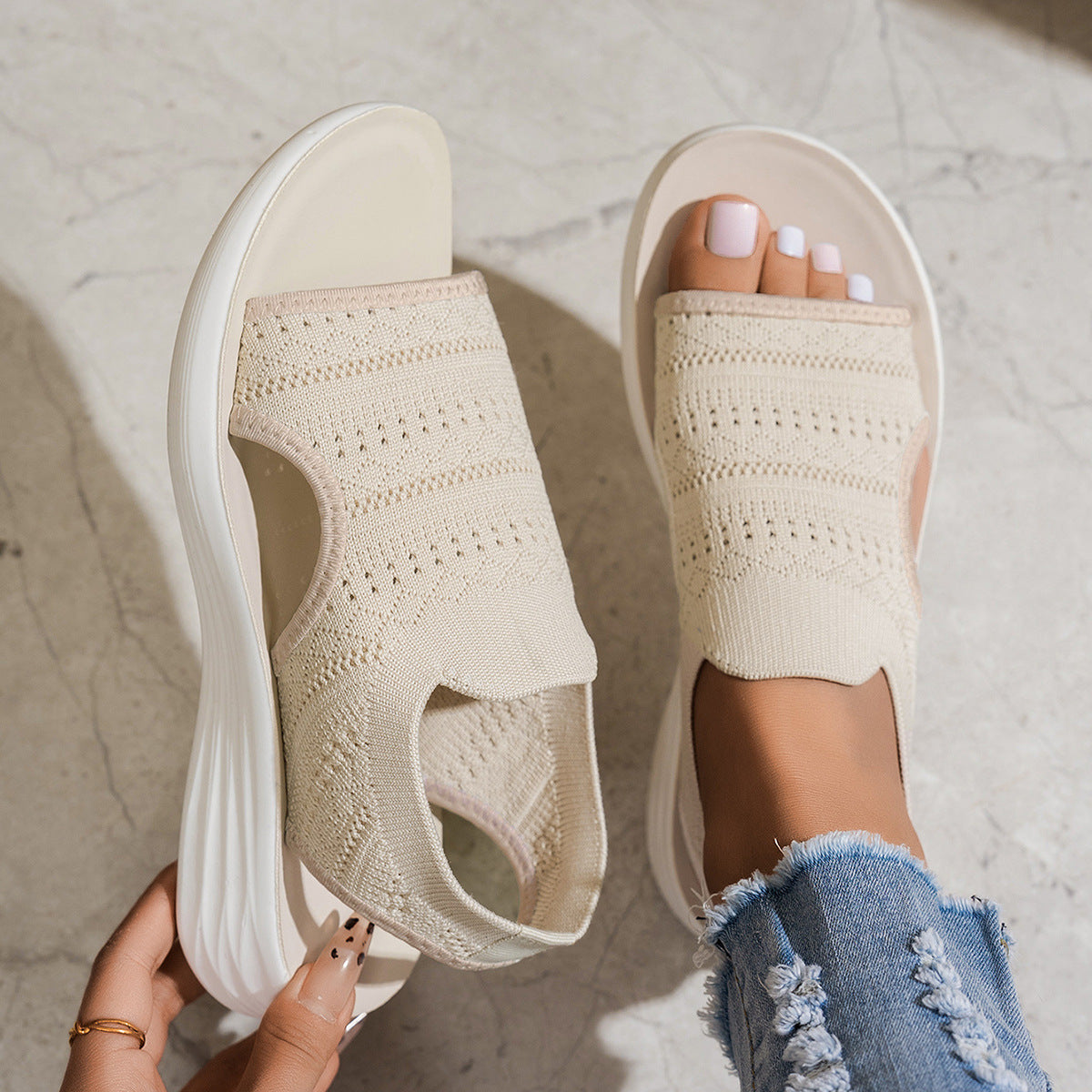 Orthopedic Sandals Women | Breathable Platform | Lightweight Open Toe