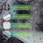 Delphine | Round Plush Rug | Tie-Dye, Soft & Non-Slip | Living Room, Bedroom