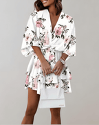 Eira | Midi Dress | Batwing Sleeve, V-Neck | Women's Spring Summer