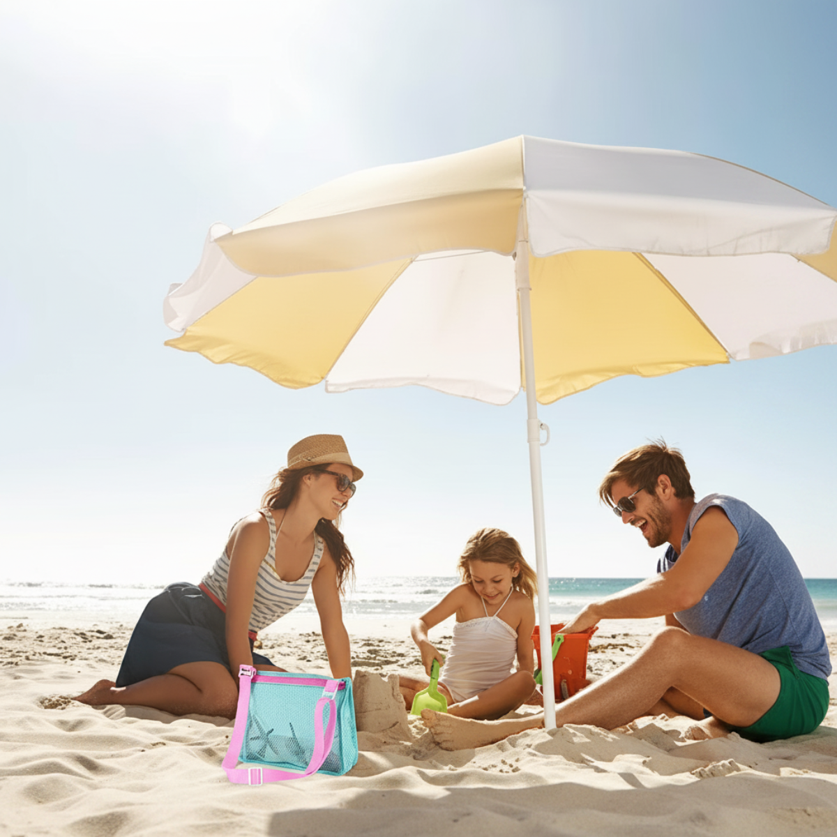 Beach Toy Bag | Mesh Sand-Free, Kids & Family | Yvaine