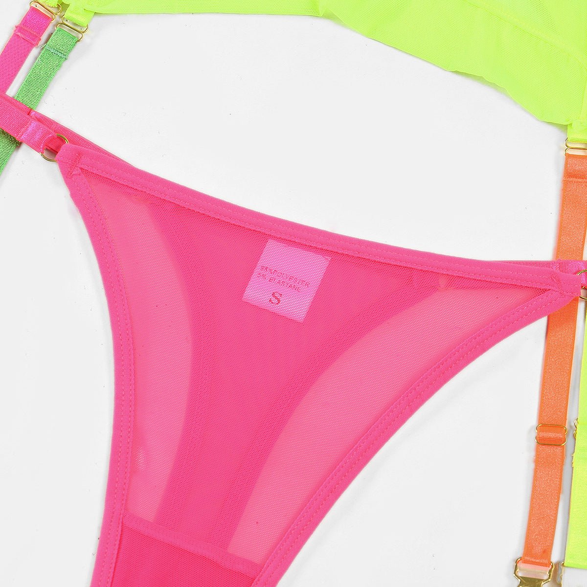 Thea | Neon Lingerie Set | EDM Festival, Rave | Neon Yellow, Pink, Orange