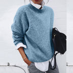 Women's Cashmere Sweater | Round Neck, Minimalist | Indra