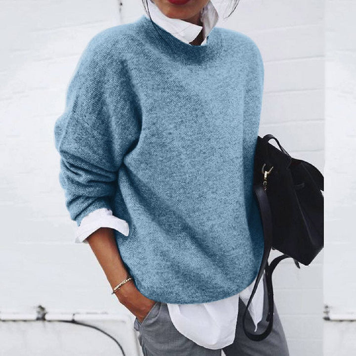 Women's Cashmere Sweater | Round Neck, Minimalist | Indra