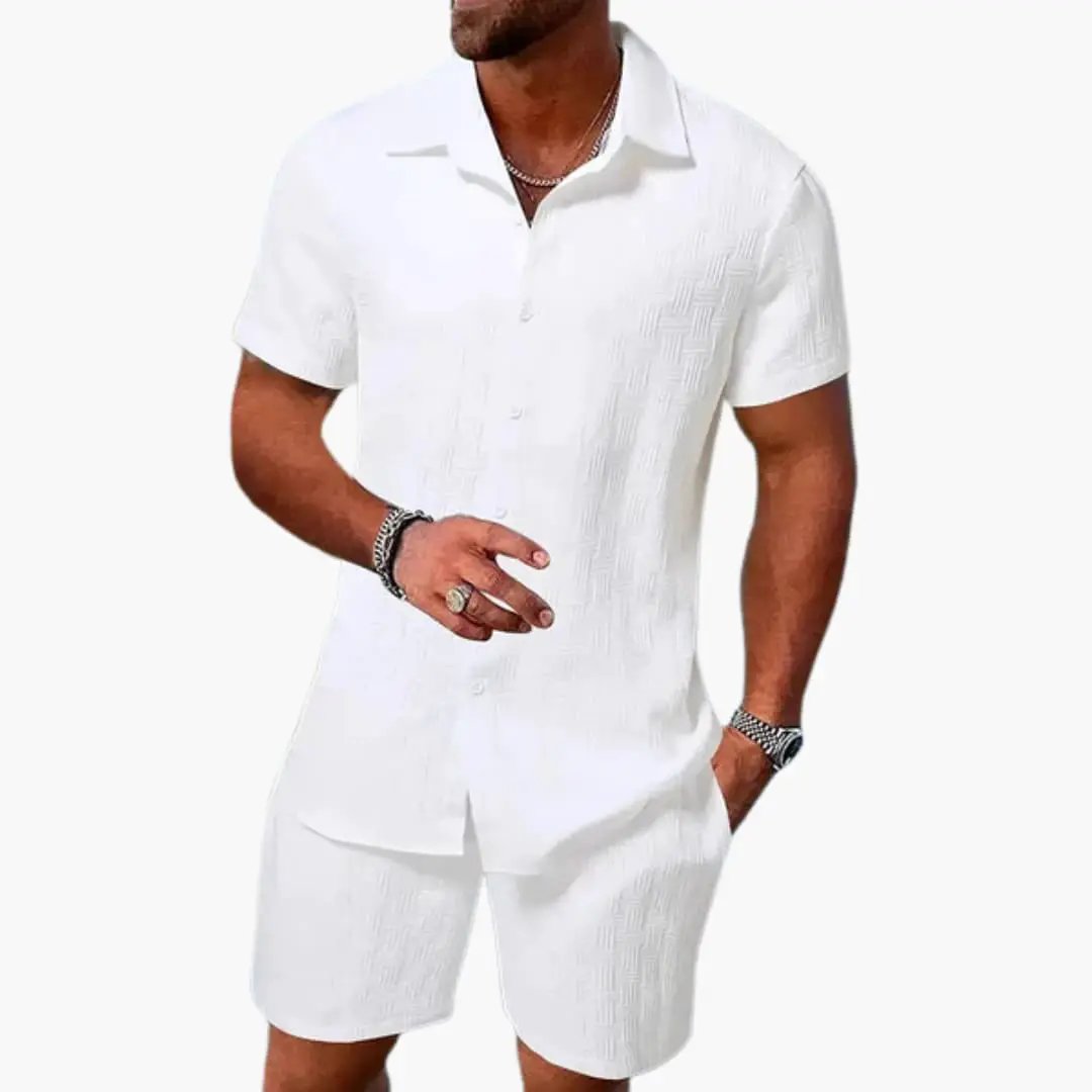 Faye | Men's Polo Shirt and Shorts Set | Casual Matching Co-ord | Summer